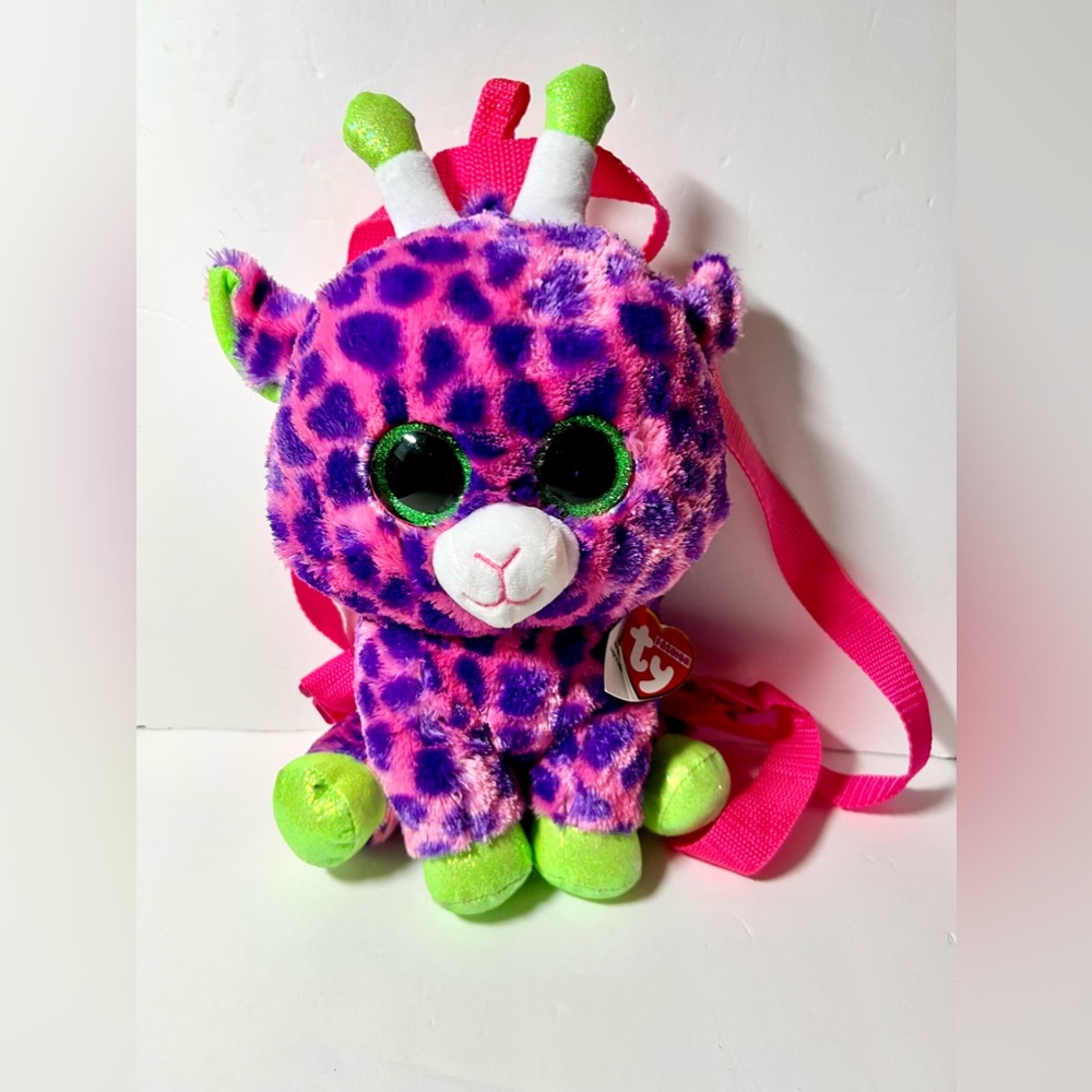 Ty Beanie Boos Plush Fashion Backpack Gilbert the Giraffe 2015 10" Tall